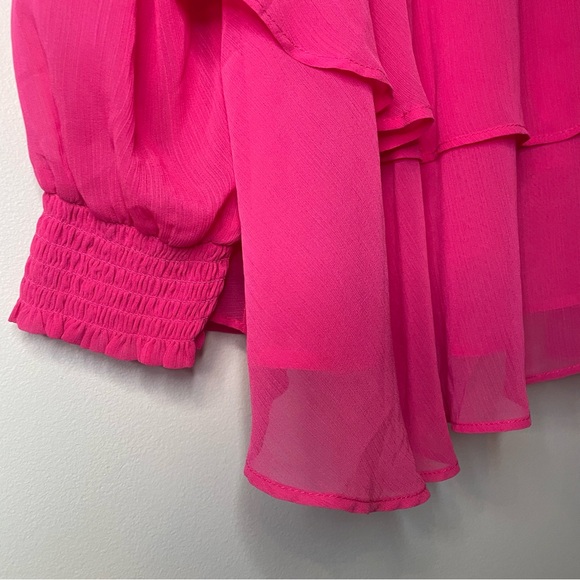 Torrid Hot Pink Ruffle Blouse - Picture 5 of 11